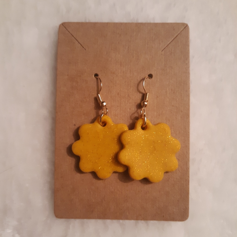 Homemade clay earrings